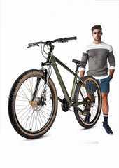 CRADIAC - Alpha PRO GEN 4-21 Speed Aluminium Cycle for Boys 29T 21 Speed Gear Bicycle for Men with Front Zoom Lockout Suspension & Shimano Hydraulic Brake | 15+ Years, Unisex