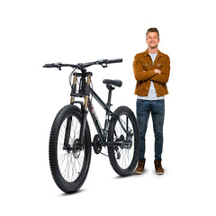 CRADIAC Terminator | 21 Gear Shimano Gear | Jak 7 Disk Brakes | 26T Mountain Bike | Double Crown Front Suspension | Dual DISC | Stunt Cycle |Dual Tone Paintjob | Stunt Cycle