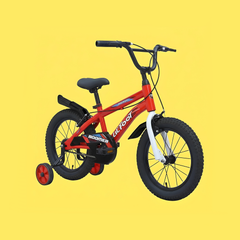 CRADIAC - BOOMER 16 Inch Kids Cycle for Boys & Girls | Cycle for 4 to 6 Years | 16T Bicycle for Beginner Kids Bike with Comfortable Seat, Support Wheel & V Brake | Cycle for Girls & Boys