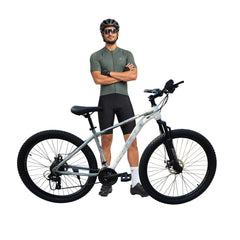 CRADIAC - DEFENDER 21 Speed High Performance Steel Mountain Cycles for Men with Front Suspension & Dual Disc Brake 21 Geared MTB Bike 26T | Ideal for 12+ Years, Unisex, Frame Size : 15.5 inch