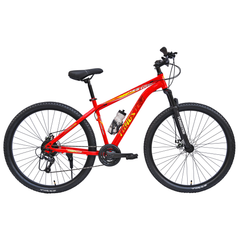 TUNGSTEN - Fire Storm 7 Speed | Hi-Tensile Steel Frame | Dual Disc Brakes | Suspension Fork | Unisex MTB | Ideal for 12+ Years