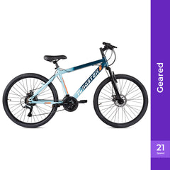 TUNGSTEN - Aviator 21 Speed | 26 INCH Mountain Bike with 21 Gears | HITENSILE Steel Frame | Dual DISC Brakes | Ideal for 12+ Years | Unisex