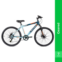 CROW - Spencer Hawk 7 Speed | Blue | 27.5 INCH Mountain Bike | Dual DISC Brake | Suspension Fork | HITENSILE Steel Frame | Unisex MTB
