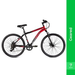 TUNGSTEN - Urban Mount 7 Speed | 7 Gears | 27.5 INCH Mountain Bike | HITENSILE Steel Frame | Dual DISC Brake | Ideal for 12+ Years | Ideal for 5.4FT to 5.8FT | Unisex