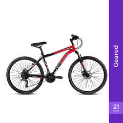 CRADIAC Stinger 21 Speed 27.5 inch Steel Geared High Performance Mountain Cycle for Men with Front Suspension & Dual disc Brakes | Ideal for 12+ Years, Unisex, Frame Size - 18.5 Inch