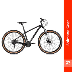 CRADIAC - Wolf 27 Gear MTB Cycle | 27.5" Inch Mountain Bicycle | Zoom Lockout Suspension | 6061 Light Weight Alloy Frame | Dual Disc Brakes | Ideal for 14+ Years Men/Boy/Girls/Women