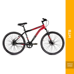 CRADIAC Stinger Single Speed 27.5 inch High Performance Mountain Cycle for Men with Front Suspension & Dual disc Brakes | Ideal for 12+ Years, Unisex, Frame Size - 18.5 Inch