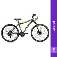 TUNGSTEN - Cross Trak 21 Speed | 26" inch Mountain Bike | Hi-Tensile Steel Frame | Dual Disc Brake | Front Suspension Fork | Unisex MTB