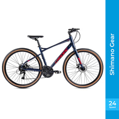 CRADIAC - Concept | 24 Speed Geared Gravel Bike | 700 * 47C Gravel Cycle| Alloy Rigid Fork | 18.5" Inch Frame | Disc Brakes | 6061 Alloy Frame | for 14+ Years Men/Boys/Girls