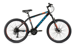 CRADIAC Globetrotter 21 Speed MTB, 26 Inch Steel Geared High Performance Mountain Cycle for Men with Front Suspension & Dual disc Brakes | Ideal for 12+ Years, Unisex, Frame Size - 18.5 Inch