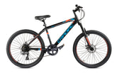 Cradiac Globetrotter 7 Speed MTB, 26 Inch Steel Geared High Performance Mountain Cycle for Men with Front Suspension & Dual disc Brakes | Ideal for 12+ Years, Unisex, Frame Size - 18.5 Inch