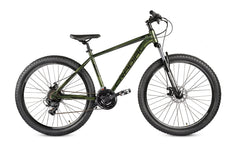 CRADIAC Alpha Lite 21 Speed 6061 Alloy Cycle 29 T 21 Speed Gear Bicycle For Men With Front Lockout Suspension & Dual Disc Brake Mountain Bike | Ideal For 15+ Years, Unisex, 18 Inch, Militorygreen