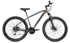 Cradiac XC 900 24 Speed 6061 Alloy Cycle 27.5 T 24 Geared Bicycle for Men with Front Zoom Lockout Suspension & Dual Disc Brake Mountain Bike | Ideal for 14+ Years, Unisex, Frame Size : 18 Inch, Grey