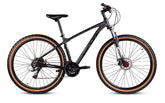 CRADIAC - Wolf 21 Gear MTB Cycle | 29" Inch Mountain Bicycle | Zoom Lockout Suspension | 6061 Light Weight Alloy Frame | Dual Disc Brakes | Ideal for 14+ Years Men/Boys | Carbon Black