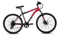 CRADIAC Stinger 7 Speed 27.5 inch Steel Geared High Performance Mountain Cycle for Men with Front Suspension & Dual disc Brakes | Ideal for 12+ Years, Unisex, Frame Size - 18.5 Inch