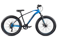 Cradiac Black Ninja Fat 7 Speed 26 Inch High Performance Mountain Cycle for Men with Front Suspension & Dual disc Brakes 7 Geared MTB Bike|Ideal for 12+ Years, Unisex, Frame Size - 18.5 Inch