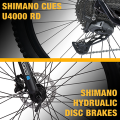 CRADIAC Storm GT 1×9 Speed | 27.5 Inch Mountain Bike | 9 Speed Shimano CUES | Shimano Hydraulic Disc Brakes | SR Suntour Lockout Suspension | Aluminium Frame | Unisex | Cycle for Boys