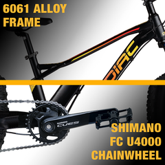 CRADIAC Storm GT 1×9 Speed | 27.5 Inch Mountain Bike | 9 Speed Shimano CUES | Shimano Hydraulic Disc Brakes | SR Suntour Lockout Suspension | Aluminium Frame | Unisex | Cycle for Boys