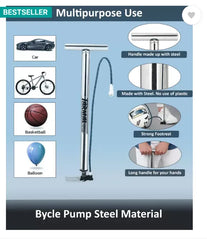 Tarmal Made in India Steel Bicycle Pump (Multicolor)