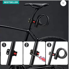 Bicycle Lock Cable with Mounting Bracket