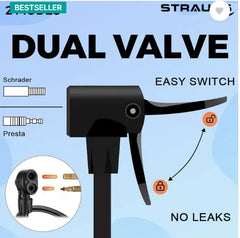 Bicycle Pump Double Action, Air  (Black)