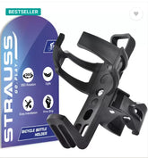 Strauss Cycle Bottle Holder | Water Bottle Holder for Cycle, (Black) Bicycle Bottle Holder