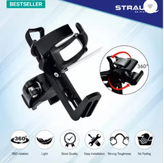 Strauss Cycle Bottle Holder | Water Bottle Holder for Cycle, (Black) Bicycle Bottle Holder