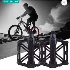 Aluminium Alloy MTB Cycle Road Bicycle Flat Pedal (Black)