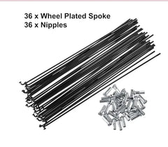 X AUTOHAUX 36 Pcs Bicycle Steel Spokes 14G Bike Spoke 200mm Length with Nipples for Most Bicycle