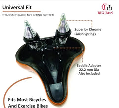 Big-Ben Comfortable Bike Seat for Men and Women,Oversize Bicycle Saddle with Soft Cushion Improves Comfort for Mountain Bike, Road Bicycle, Hibrid and Stationary Exercise Bike