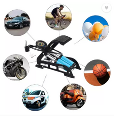 RETLATE Advanced Double Barrel 160 PSI High-Pressure Bicycle Pump-Multi-color Car Bicycle, Car, Motorcycle, Volleyball Pump, Ball, Inflatable Furniture Pump (Multicolor)