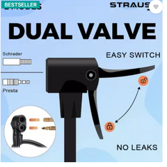 Cycle Air Pump -Double Action, Air Bicycle Pump (Black)