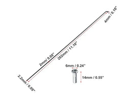 X AUTOHAUX 40 Pcs Bicycle Steel Spokes 14G Bike Spoke 282mm Length with Nipples for Most Bicycle