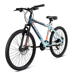 CROW - Spencer | 21 Speed Mountain Cycle | 26" Inch City Bike | Blue | 18.5" Hi-tensile Steel Frame | Dual Disc Brakes