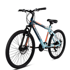 CROW - Spencer Hawk 21 Speed | Blue | 27.5 INCH Mountain Bike | Dual DISC Brake | Suspension Fork | HITENSILE Steel Frame | Unisex MTB