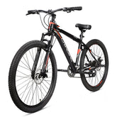 Cradiac Xplorer 7 Speed High Performance Steel Mountain Cycles for Men with Front Suspension & Dual Disc Brake 7 Geared MTB Bike 29 T | Ideal for 15+ Years, Unisex, Frame Size : 18.5 inch
