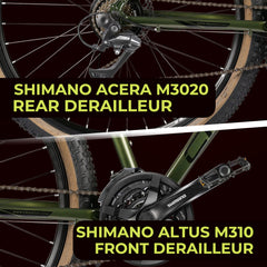 CRADIAC Alpha PRO GEN 2-21 Speed 6061 Alloy Cycle 29 T 21 Speed Gear Bicycle For Men With Front Zoom Lockout Suspension & Dual Disc Brake Mountain Bike | 15+ Years, Unisex, 18 Inch, Militorygreen