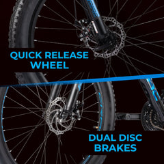 Cradiac Black Ninja Fat Single Speed 26 Inch High Performance Mountain Cycle for Men with Front Suspension & Dual disc Brakes | Ideal for 12+ Years, Unisex, Frame Size - 18.5 Inch