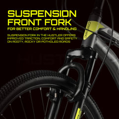 CRADIAC Hustler X7 Single Speed 29 inch High Performance Mountain Cycle for Men with Front Suspension & Dual disc Brakes | Ideal for 14+ Years, Unisex, Frame Size - 18.5 Inch