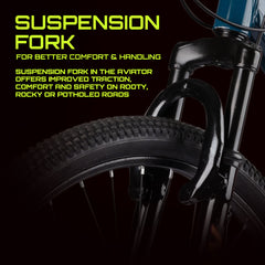 TUNGSTEN - Aviator 7 Speed | 26 INCH Mountain Bike with 7 Gears | HITENSILE Steel Frame | Dual DISC Brakes | Ideal for 12+ Years | Unisex