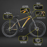 CROW - Meridian 7 Speed | 29" Unisex MTB | 7 Gear MTB Cycle | HI TENSILE Steel Frame | Mountain Bike | Unisex