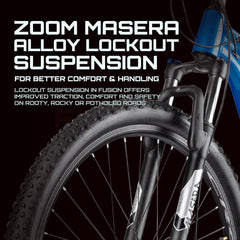 CROW - Fusion | 6061 Light Weight Alloy Frame | 24 Speed Shimano Powered | Zoom Lockout Suspension | 29" T MTB