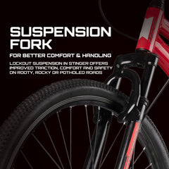 Cradiac Stinger X7 Single Speed Cycle for Men with Dual Disc Brakes & Front Suspension Fork, 29 T Single Speed Bicycle for Adults with Hitensile Steel Frame,for 12+ Years Unisex, 18.5 Inch Frame