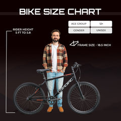 CRADIAC - City X1 | Single Speed 26 City Bike | HITENSILE Steel Frame | Rigid Fork | Unisex