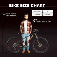 CRADIAC - Storm | 27 Speed Gear Mountain Bike | Zoom MASERA Lockout Suspension | 29" Inch MTB Cycle| Hydraulic Disc Brake | 6061 Alloy Frame | for 15+ Years Men/Boys/Girls/Women