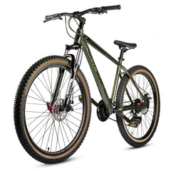 CRADIAC Alpha PRO GEN 2-21 Speed 6061 Alloy Cycle 27.5 T 21 Speed Gear Bicycle For Men With Front Zoom Lockout Suspension & Dual Disc Brake Mountain Bike | 15+ Years, Unisex, 18 Inch, Militorygreen