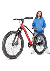 Cradiac XC 90 Single Speed High Performance Steel Mountain Cycles for Men with Front Suspension & Dual Disc Brake MTB Bike 27.5 T | Ideal for 14+ Years, Unisex, Frame Size : 18.5 inch