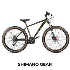 CRADIAC Alpha PRO GEN 2-21 Speed 6061 Alloy Cycle 29 T 21 Speed Gear Bicycle For Men With Front Zoom Lockout Suspension & Dual Disc Brake Mountain Bike | 15+ Years, Unisex, 18 Inch, Militorygreen