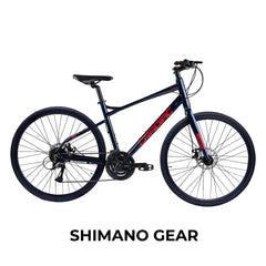 CRADIAC - Concept | 24 Speed Gear Hybrid Cycle | 700 * 35 C Bike | Rigid Fork | 6061 Alloy Frame | 700 * 35C Nylon Tires | Dual DISC Brakes | Ideal for 15+ Years Men/Boys/Girls