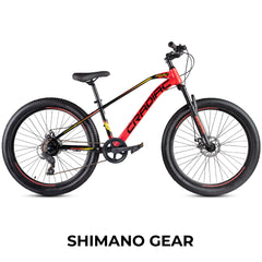 Cradiac XC 90 7 Speed High Performance Steel Mountain Cycles for Men with Front Suspension & Dual Disc Brake| 27.5 T 7 Geared MTB Bike | Ideal for 14+ Years, Unisex, Frame Size : 18.5 inch